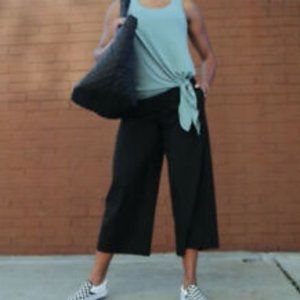 Calia Cropped Wide Leg Pant - Dark ocean - Large